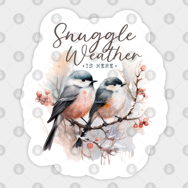 Winter Woodland Quote Sticker by Chromatic Fusion Studio